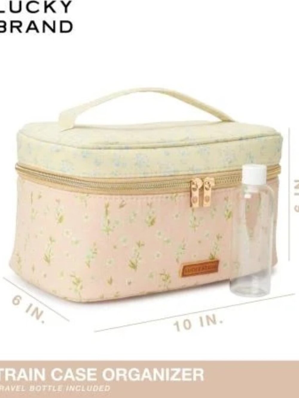 Lucky Brand Travel Makeup & Toiletries Train Case Organizer in Floral Print